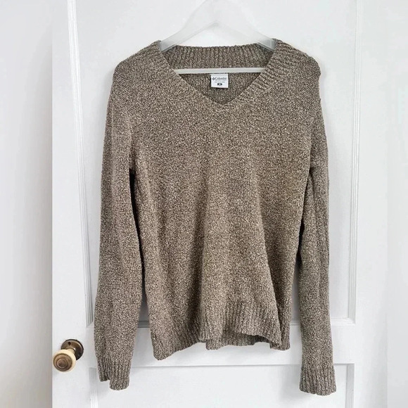 Columbia Brown V Neck Sweater - Picture 1 of 3